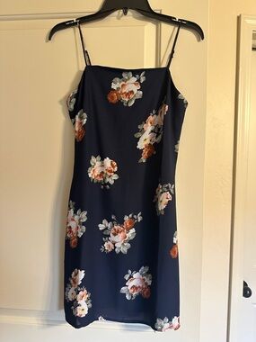Navy Floral Mini Dress